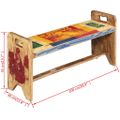 vidaXL Lavička Cola, recyklovaný masív 100x30x50 cm