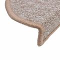 vidaXL Schodové rohože 10 ks 56x17x3 cm svetlohnedé polkruhové
