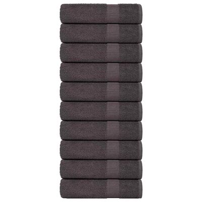 vidaXL Utierky na ruky FROGN 10 ks antracitové 50x100 cm 360 g/m²