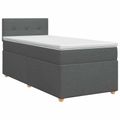 vidaXL Posteľ boxspring s matracom Tmavosivá 80 x 200 cm Látka
