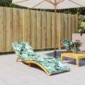 vidaXL Vankúš na ležadlo Vzor listov 200 x 70 x 3 cm Oxfordská látka