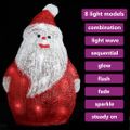 vidaXL LED vianočná akrylová figúrka Santu exteriér aj interiér 28 cm