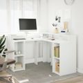 vidaXL Stôl s LED svetlami biely 130x130x91 cm kompozitné drevo