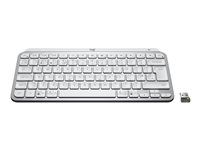 Klávesnica - podsvietená - bezdrátový - Bluetooth LE - QWERTY - Medzinárodná angličtina - bledosivá