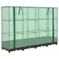 vidaXL Záhon s krytom na skleník ratanový vzhľad 160x40x123 cm