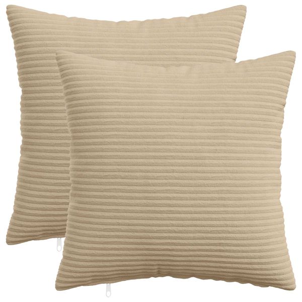 vidaXL Poťah na podložku 2 pcs HEERLEN Sivohnedá 35 x 35 cm manšestr