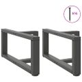 vidaXL Nohy konferenčného stolíka v tvare T, 2 ks, antracitové, 60x25x(30-31) cm, oceľ