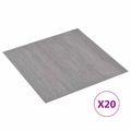 vidaXL Samo-lepiace podlahové dosky Šedá a drevo 30,5 x 30,5 cm 20 ks
