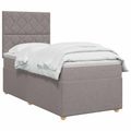 vidaXL Posteľ boxspring s matracom Sivohnedá 80 x 200 cm Látka