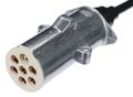 Propojovací spirálový kábel 7pin typ S TRAILER CABLE 12, kovová zástrčka, 24V, 3,5 m SIXTOL