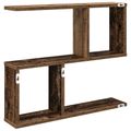 vidaXL Stenná polica Staré drevo 60 x 12 x 50,5 cm Kompozitné drevo