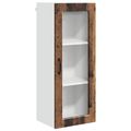 vidaXL Nástenný sklenený kabinet PORTO Staré drevo 40 x 31 x 100 cm