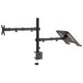 vidaXL Držiak monitora čierny oceľový VESA 75/100 mm
