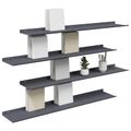 vidaXL Závesná polica 4 ks Antracit 100 x 18 x 2,5 cm Oceľ