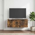 vidaXL Nástenná TV skrinka Nástenný Dymový dub 78,5 x 41 x 30 cm
