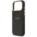 Obal Guess pre iPhone 17 Pro Max HC MAGSAFE PU W/ PEONY HOT STAMP čierny