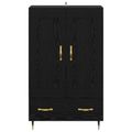 vidaXL Highboard Čierny dub 69,5 x 31 x 115 cm Kompozitné drevo