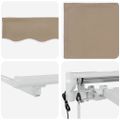 vidaXL Rám markízy Béžová 250 x 200 cm Polyester s PU povrchom
