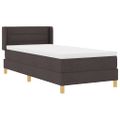 vidaXL Posteľ s pružinovým rámom Tmavohnedá 200 x 80 cm látka