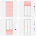 vidaXL Plisovaná roleta ružová 95x200 cm šírka látky 94,4 cm polyester