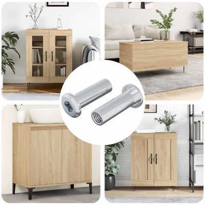 vidaXL Zámková matica 2 pcs Strieborná M6 x 25 mm Oceľ