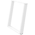vidaXL Nohy k jedálenskému stolu v tvare U, 2 ks, biele, 70 x (72-73) cm, oceľové