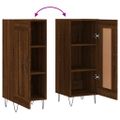 vidaXL Komoda hnedý dub 34,5x34x90 cm spracované drevo