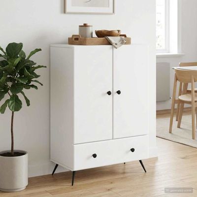 vidaXL Servírovacia skriňa Biela 66 x 34,5 x 95 cm Kompozitné drevo
