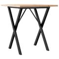 vidaXL Jedálenský stolík v tvare X 70x70x75,5 cm borovica a oceľ