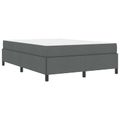 vidaXL Posteľ s pružinovým rámom Tmavo šedá 140 x 190 cm látka