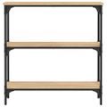 vidaXL Konzolový stolík, dub sonoma, 75x22,5x75 cm, imitácia dreva