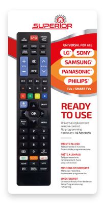 Univerzálny ovládač SUPERIOR pre TV a SMART TV, Sony, Samsung, LG Univerzálny ovládač SUPERIOR pre TV a SMART TV, Sony, Samsung, LG