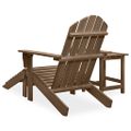 vidaXL Záhradná stolička Adirondack s otomanom a stolíkom jedľový masív hnedá