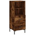 vidaXL Komoda dymový dub 34,5x34x90 cm spracované drevo