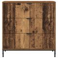 vidaXL Servírovacia skriňa Staré drevo 79,5 x 33 x 82 cm