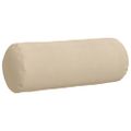 vidaXL Podložkové vankúše 2 pcs Krémová Ø 25 x 70 cm Mikrovlákno