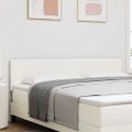 vidaXL LED hlavová doska Krémová 180 cm Kordúrová tkanina