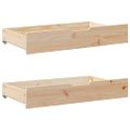 vidaXL Zásuvky pod posteľ s kolieskami 2 ks 90x55x17 cm mas. borovica