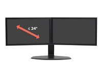 Stojan - pre 2 LCD displeje - čierna - veľkosť obrazovky: až 24" - na stôl