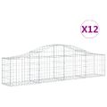 vidaXL Oblúkový gabionový kôš 12 ks 200x30x40/60 cm pozinkované železo