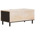 vidaXL Konferenčný stolík Biela 80 x 50 x 40 cm Masívne mango drevo