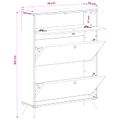 vidaXL Skriňa na topánky BREDA 78 x 24 x 103 cm Kompozitné drevo