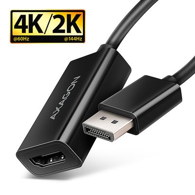 AXAGON RVD-HI20N, DisplayPort -> HDMI 2.0b redukcia / adaptér, 4K/60Hz