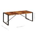 vidaXL Jedálenský stôl zo akáciaového dreva 220x100x75 cm