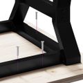 vidaXL Konferenčný stolík v tvare Y 80x50x40,5 cm borovica a oceľ