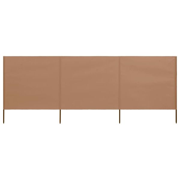 vidaXL 3-panelová zábrana proti vetru látková 400x160 cm sivo-hnedá