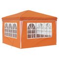 vidaXL Prístrešok na párty 288 x 288 x 245 cm Oranžová Oxfordská látka