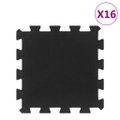 vidaXL Gumové podlahové dlaždice 16 ks čierne 16 mm 30x30 cm