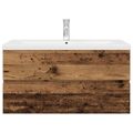 VidaXL drezová skrinka so vstavaným umývadlom a batériou Old Wood