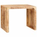 vidaXL Koncový stôl Hnedá 60 x 35 x 46 cm Masívne mango drevo